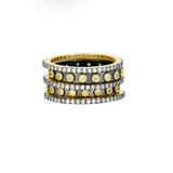 Two Tone 5-stack Ring - Lukka Boutique