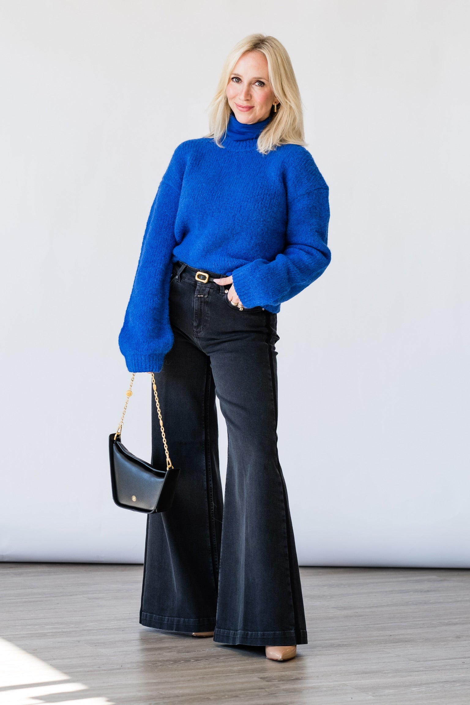 Jodie Sweater in Bright Cobalt - Lukka Boutique