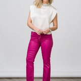 Tati High Rise Crop Micro Boot in Fuchsia - Lukka Boutique