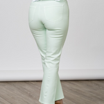 Tati High Rise Crop Micro Bootcut Jean in Pale Jade Coated - Lukka Boutique