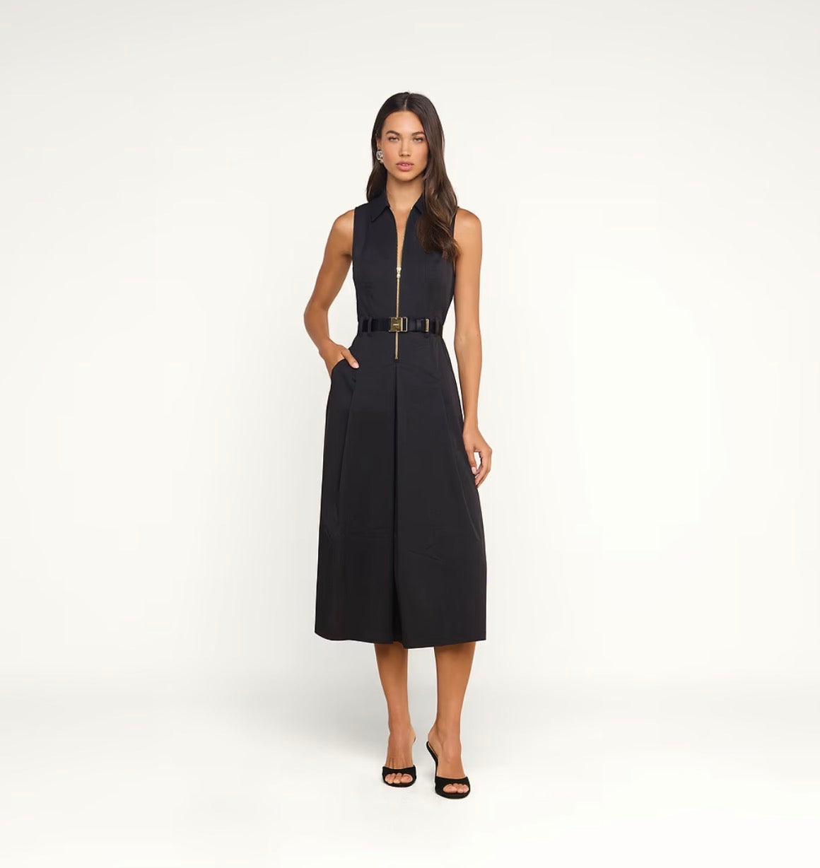 Kolton Midi Dress in Black - Lukka Boutique