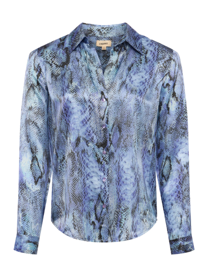 
                  
                    Tyler Blouse in Blue Snake
                  
                