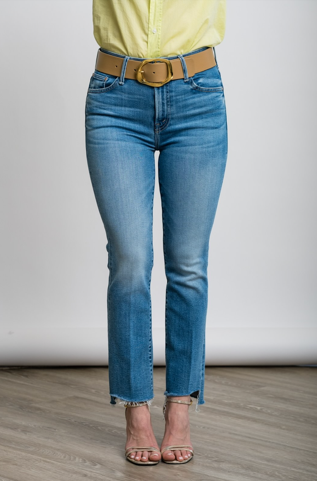 The Insider Crop Step Fray in Out Of The Blue - Lukka Boutique