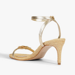Aurora Mid Leather Heel in Platina - Lukka Boutique