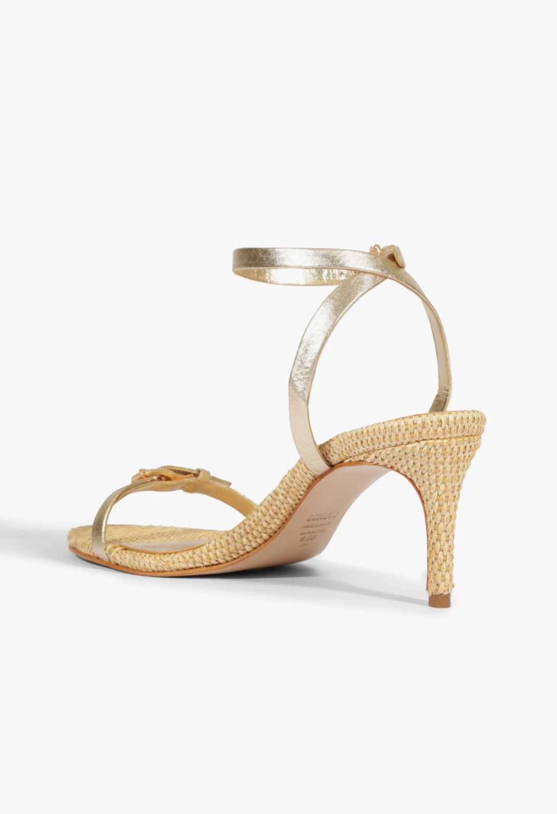 Aurora Mid Leather Heel in Platina - Lukka Boutique
