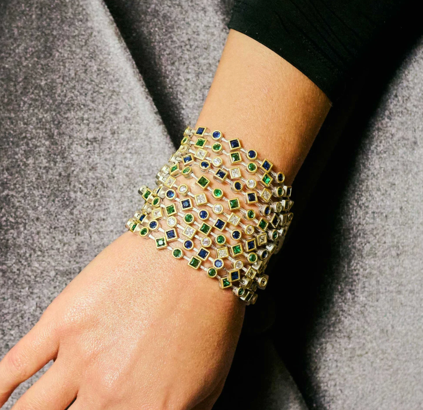 Midnight Mosaic Pave Toggle Bracelet - Lukka Boutique