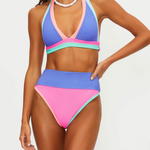 Moana Bikini Top in Sherbert Shores Colorblock - Lukka Boutique