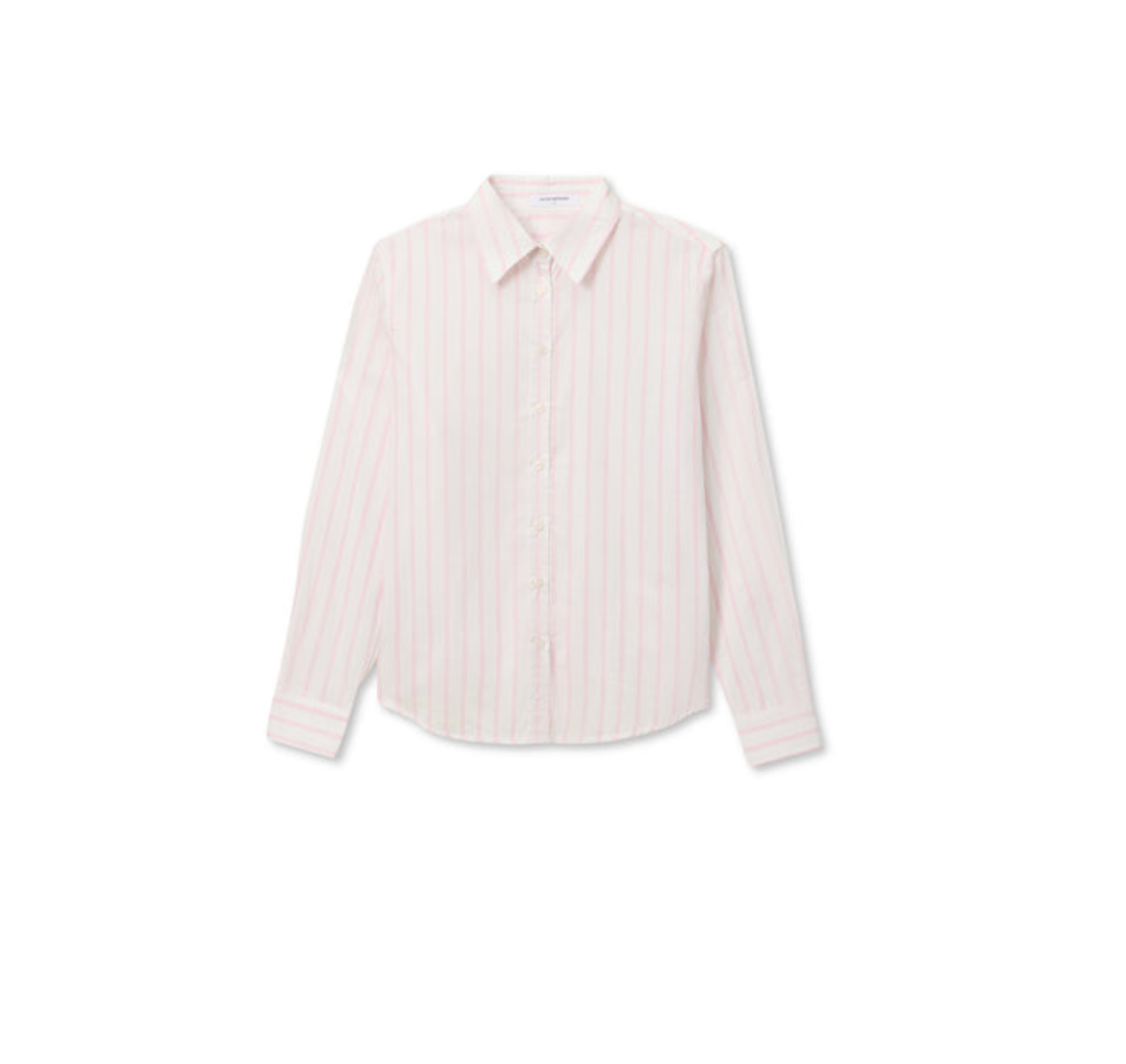 Gisele Cotton Poplin Slim Fit Button Down in Sugar Pink Stripe - Lukka Boutique