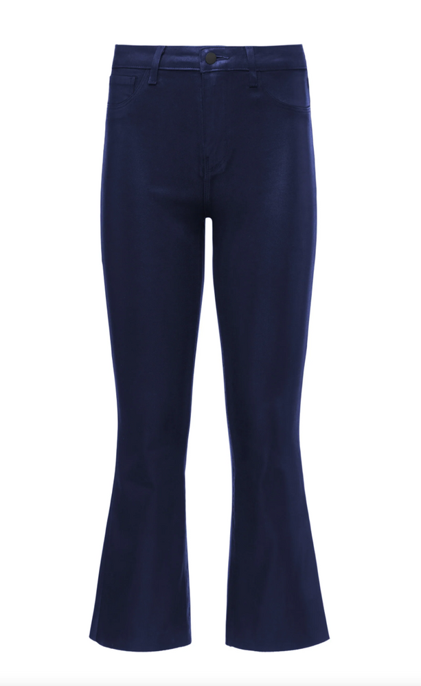 
                  
                    Kendra High Rise Crop Flare in Midnight Coated
                  
                