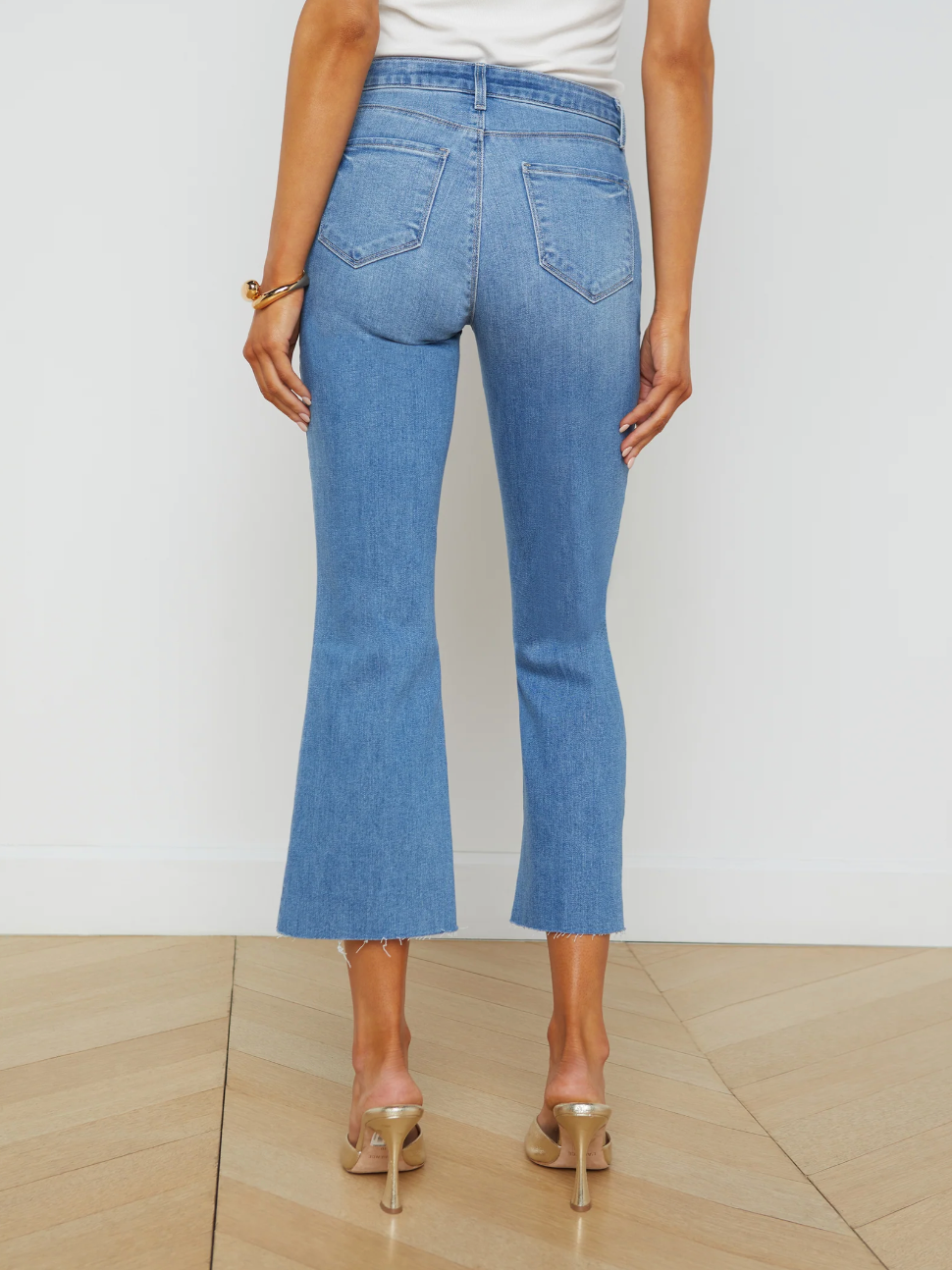 Kendra High Rise Crop Flare in Alamo - Lukka Boutique
