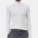High Neck Long Sleeve in White - Lukka Boutique