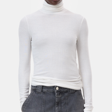 High Neck Long Sleeve in White - Lukka Boutique