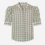 The Gillian Top in Jade Green Plaid - Lukka Boutique