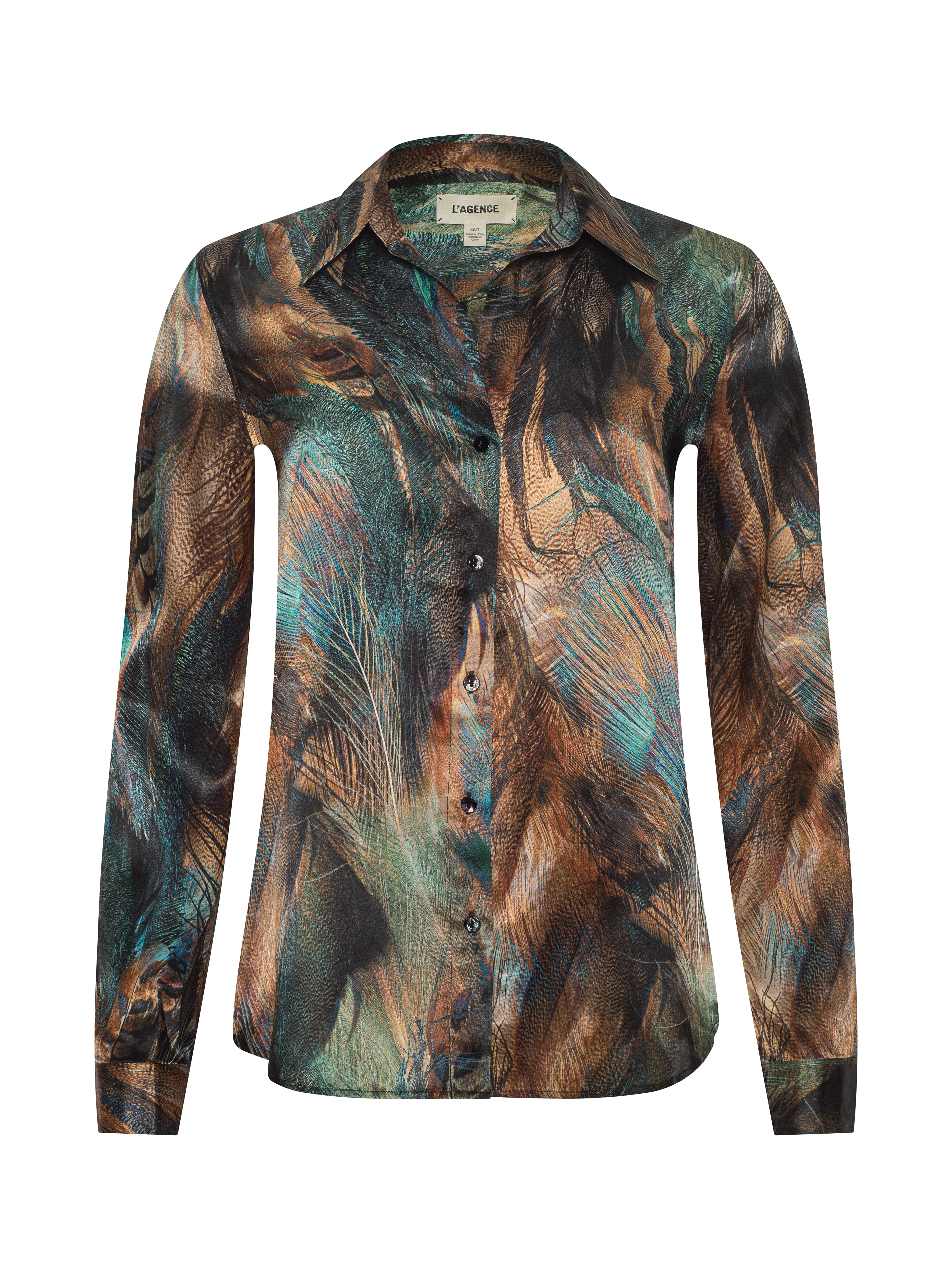 Tyler Silk Blouse in Teal Feather - Lukka Boutique