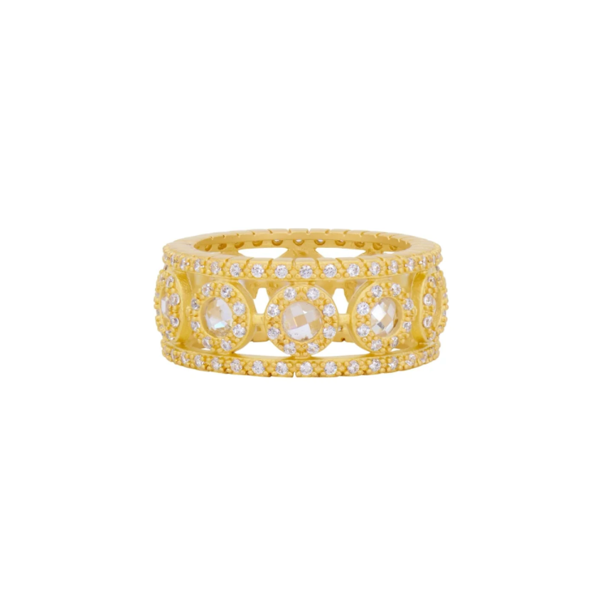 Kaleidoscope Cutout Cigar Band Ring - Lukka Boutique