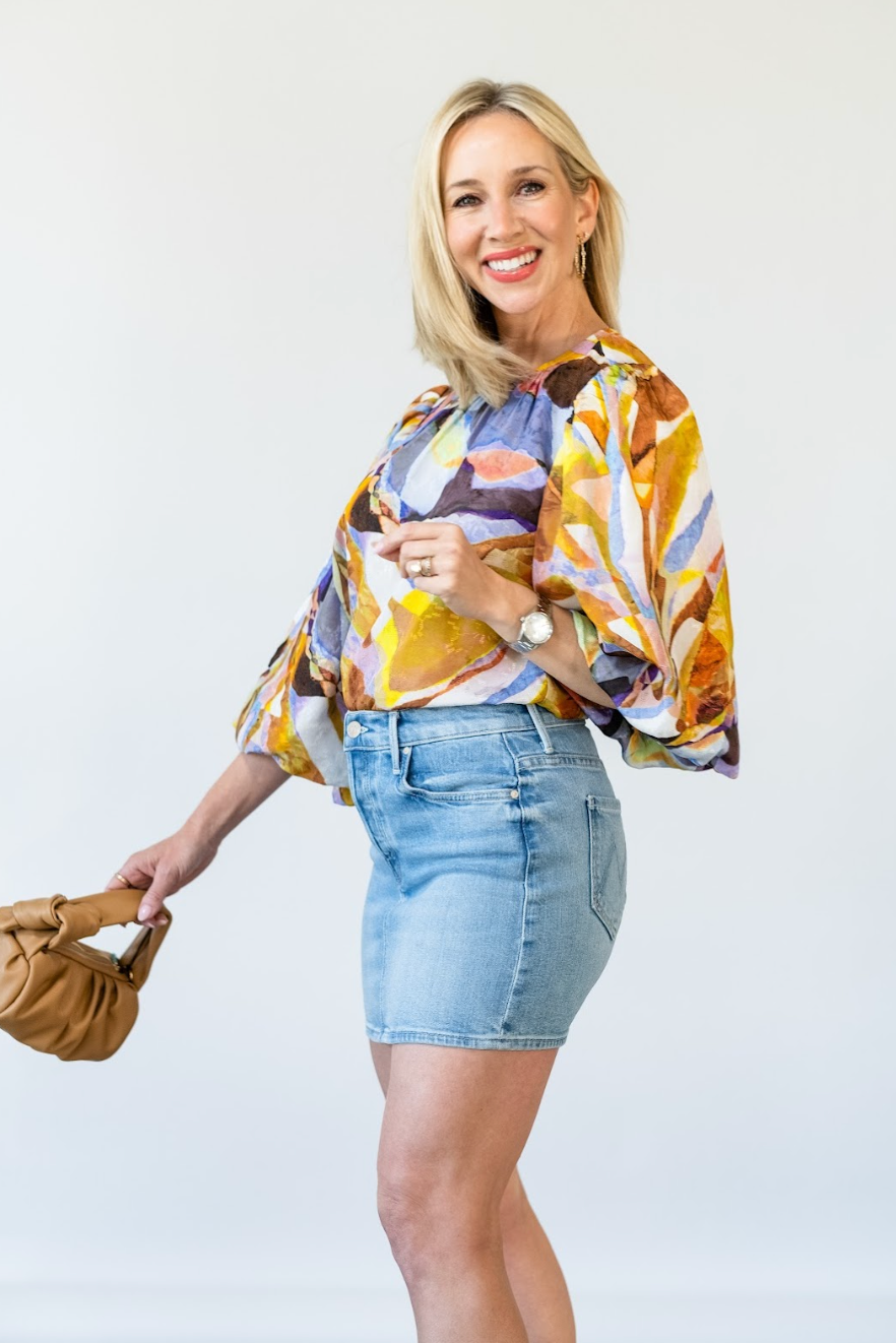The Vagabond Mini Skirt in Tune In Tune Out - Lukka Boutique