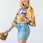 The Vagabond Mini Skirt in Tune In Tune Out - Lukka Boutique