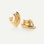 Leona Hoops in Gold - Lukka Boutique
