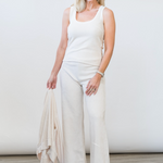 Velour Tank in White Sand - Lukka Boutique
