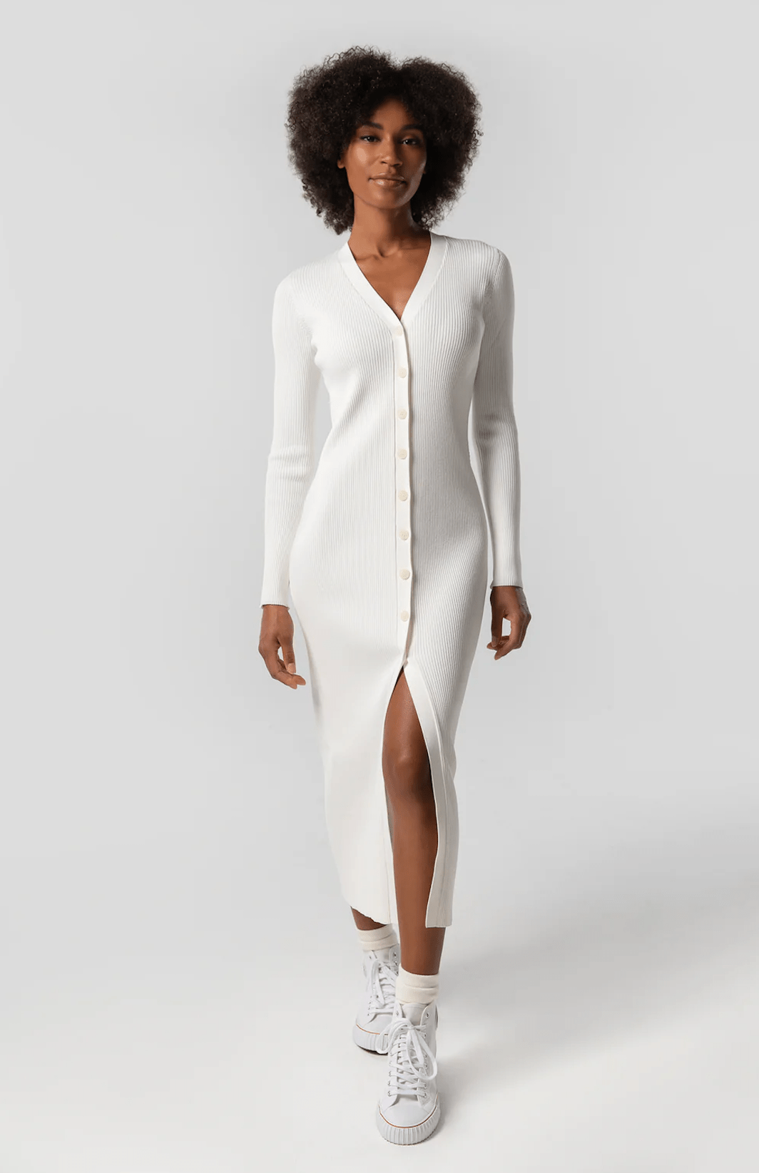 Sweater Duster Midi Dress - Lukka Boutique