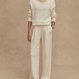 The Extra Wide Leg Pant 29.5 in Egret - Lukka Boutique