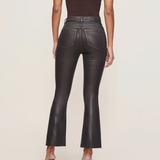 Bridget Boot Cut High Rise Coated Jean in Chocolate