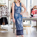 Cody Tank in Blue Sequin - Lukka Boutique