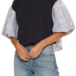Toula Top in Navy - Lukka Boutique
