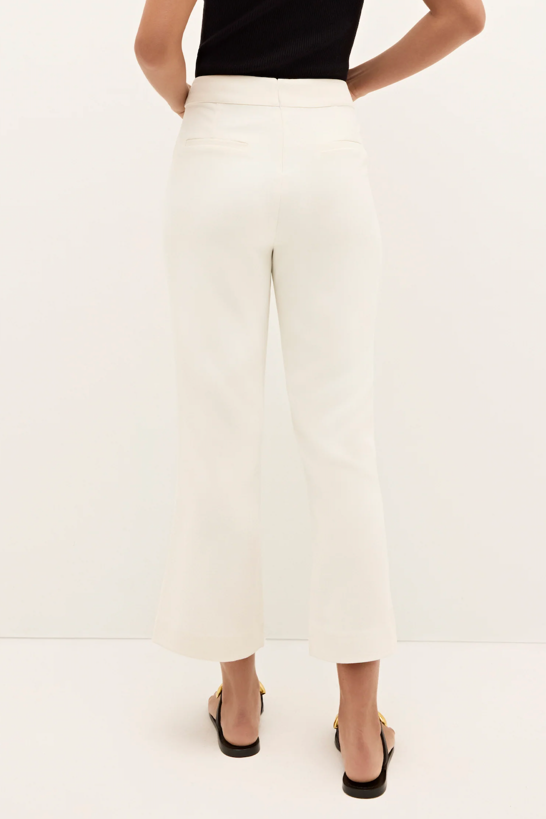 Mia Crop Pant in Bone - Lukka Boutique