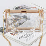 Plastic Link Handle Clear Clutch - Lukka Boutique