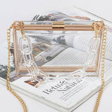 Plastic Link Handle Clear Clutch - Lukka Boutique