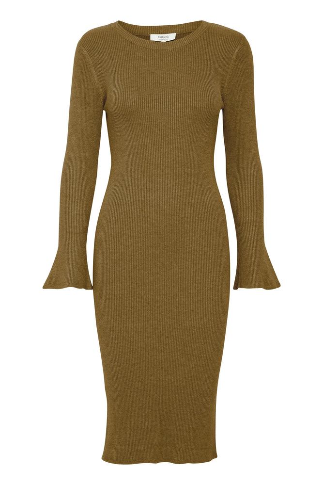 
                  
                    Morla Rib Dress in Military Olive
                  
                