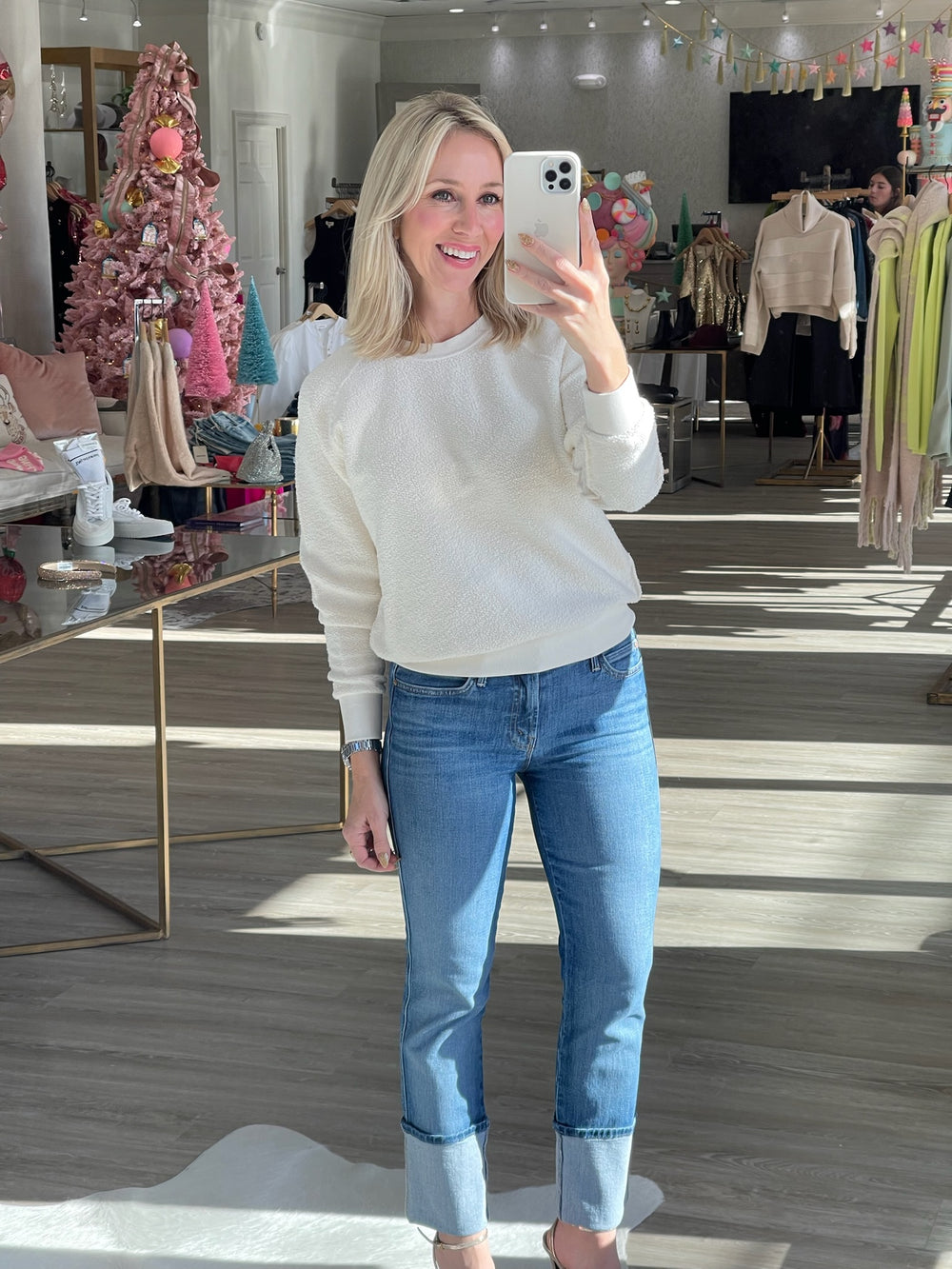 Ziggy Pullover in Bright Ivory