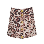 Juniper Skirt in Abstract Cheetah Ivory - Lukka Boutique