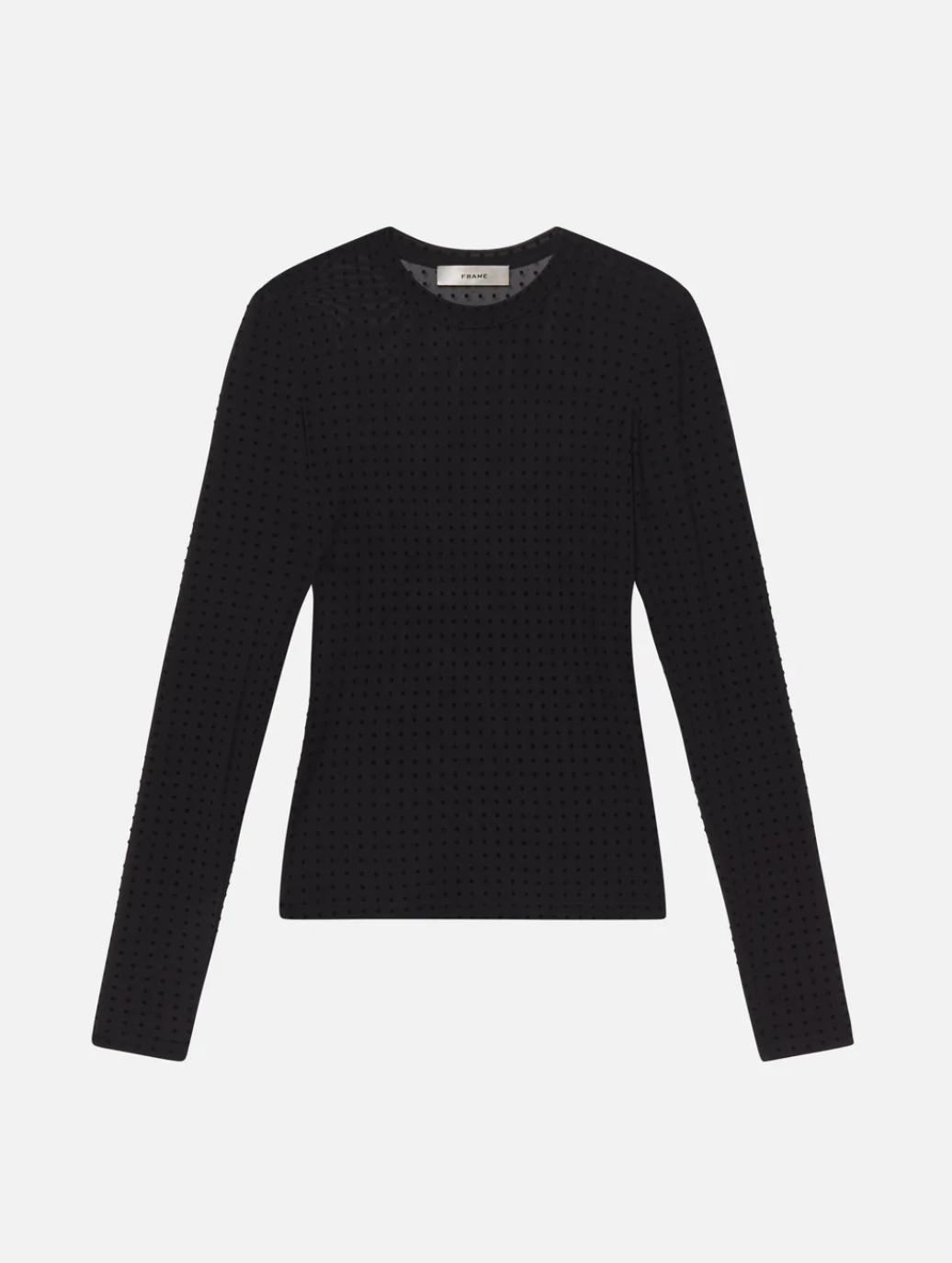 The Mesh Polka Dot Top in Black - Lukka Boutique