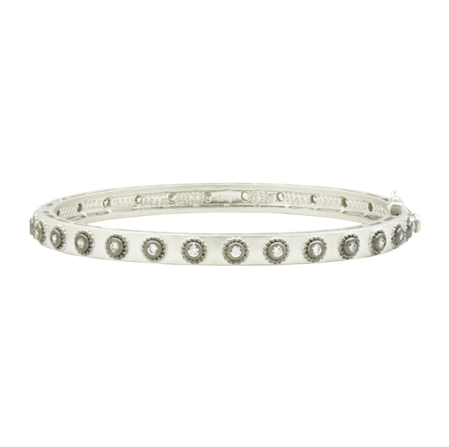 Studded Eternity Hinge Bangle - Lukka Boutique