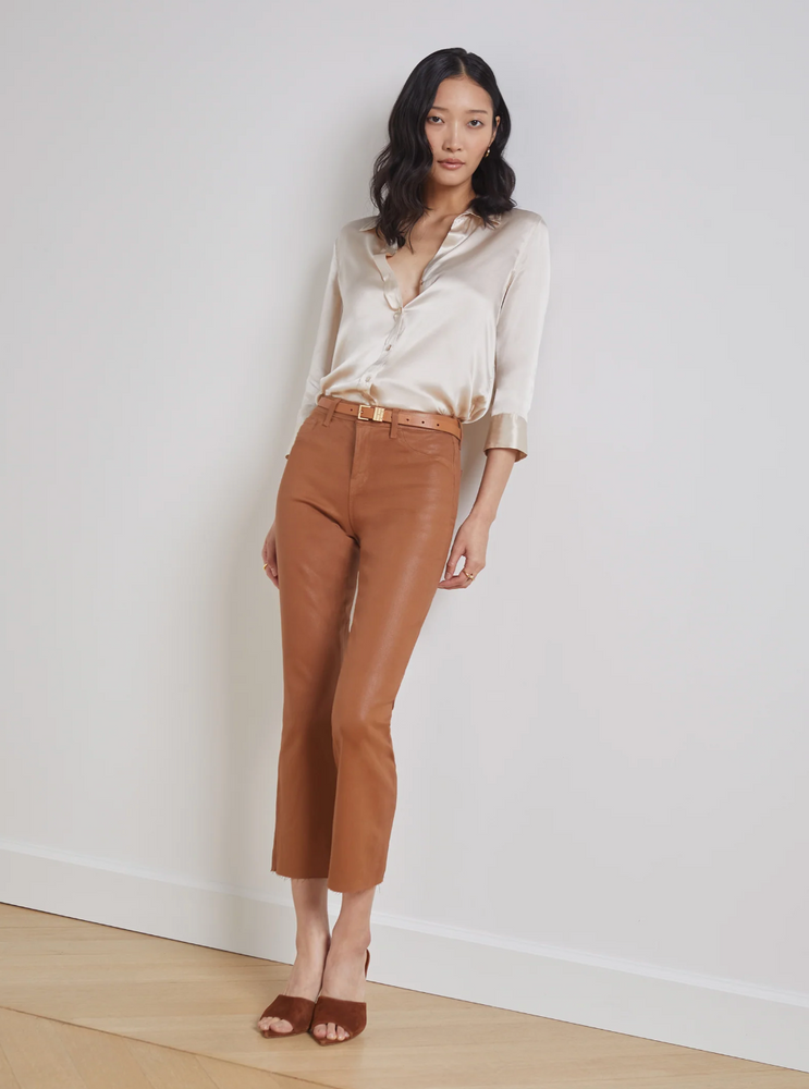 
                  
                    Kendra Coated Crop High Rise Flare
                  
                