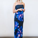 Floral Nora Dress in Navy Floral Jersey - Lukka Boutique