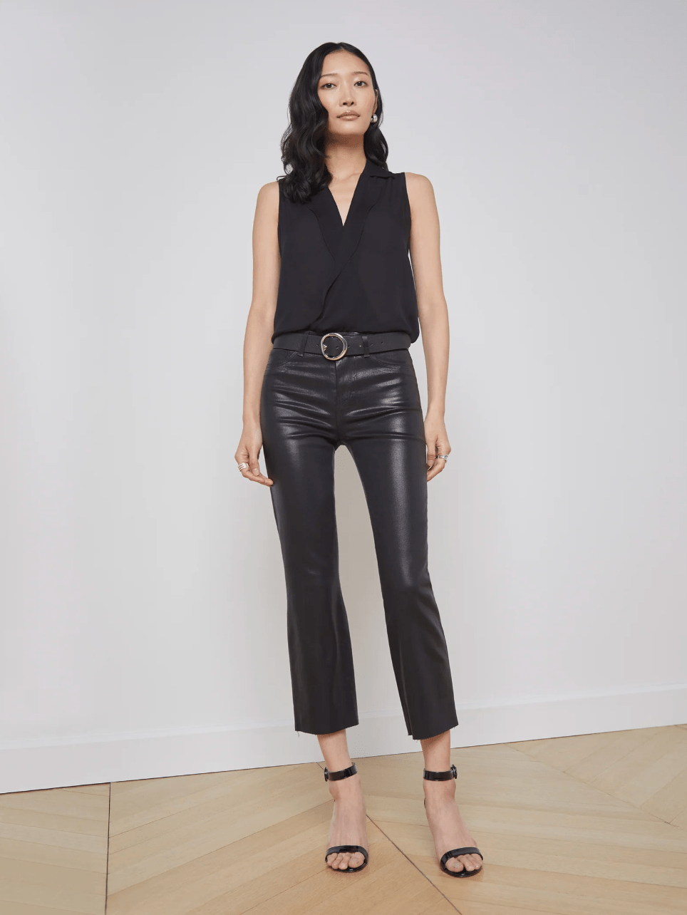 Kendra High Rise Crop Flare - Lukka Boutique