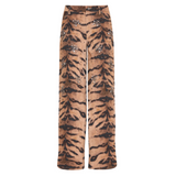 KAELI ANIMAL PRINTED EMBELISHED DENIM PANT