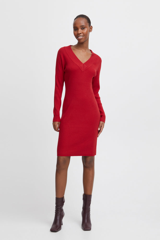 
                  
                    Morla V-Neck Dress in Scarlet
                  
                