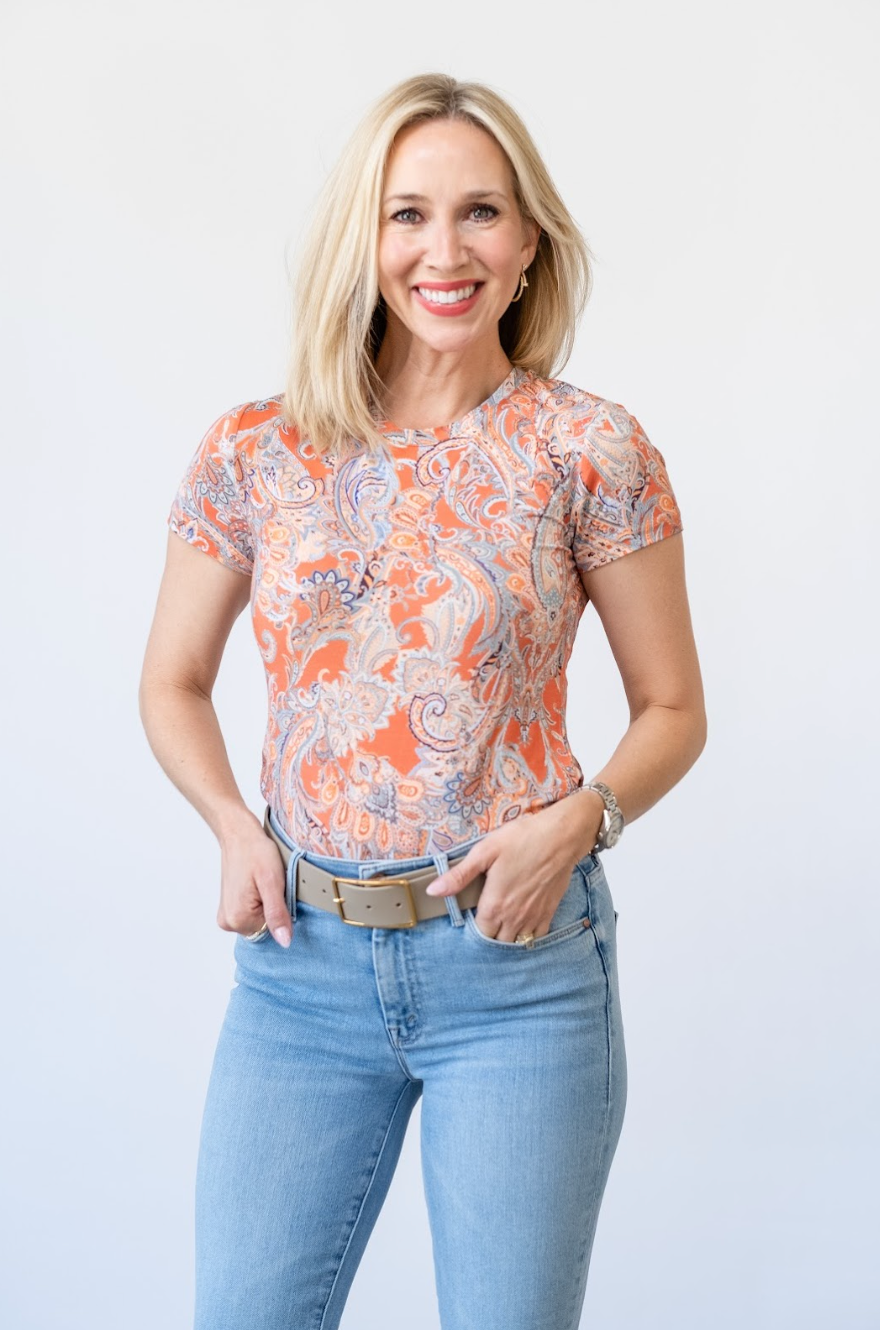 Ressi Short Sleeve Crew Tee in Paisley