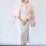 Curran Fur Jacket in Pink - Lukka Boutique