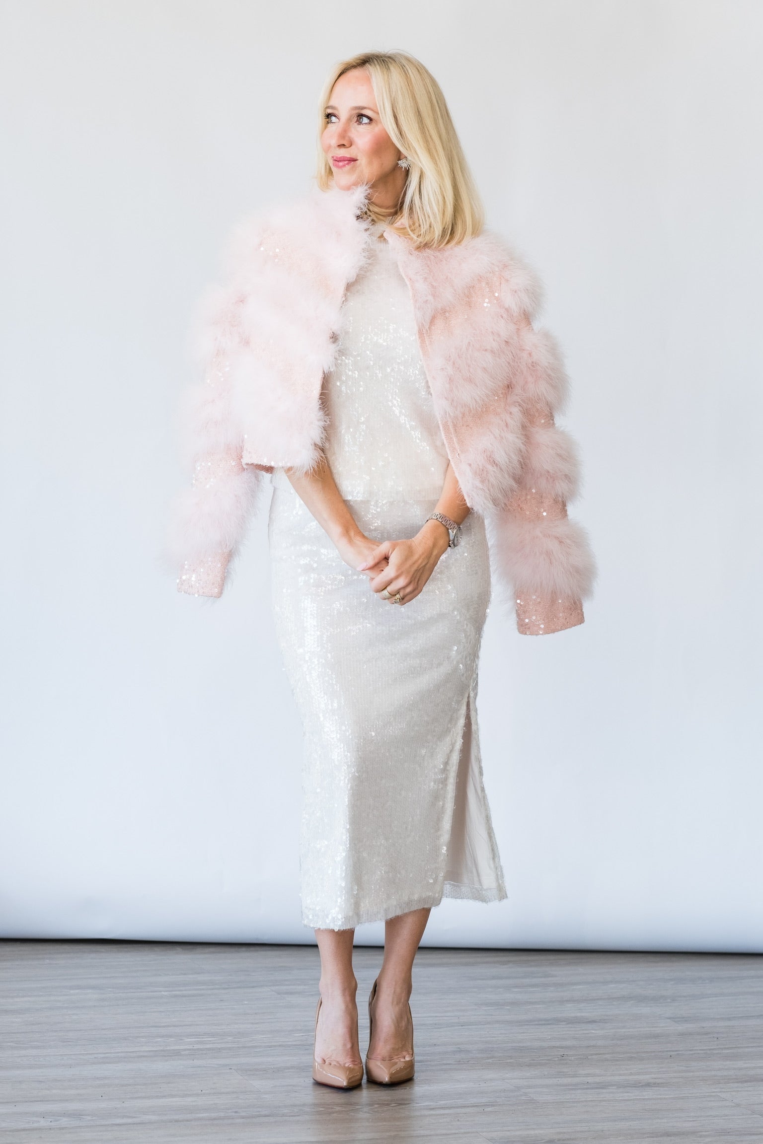 Curran Fur Jacket in Pink - Lukka Boutique
