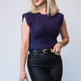 The Plush Vest in Royal Purple