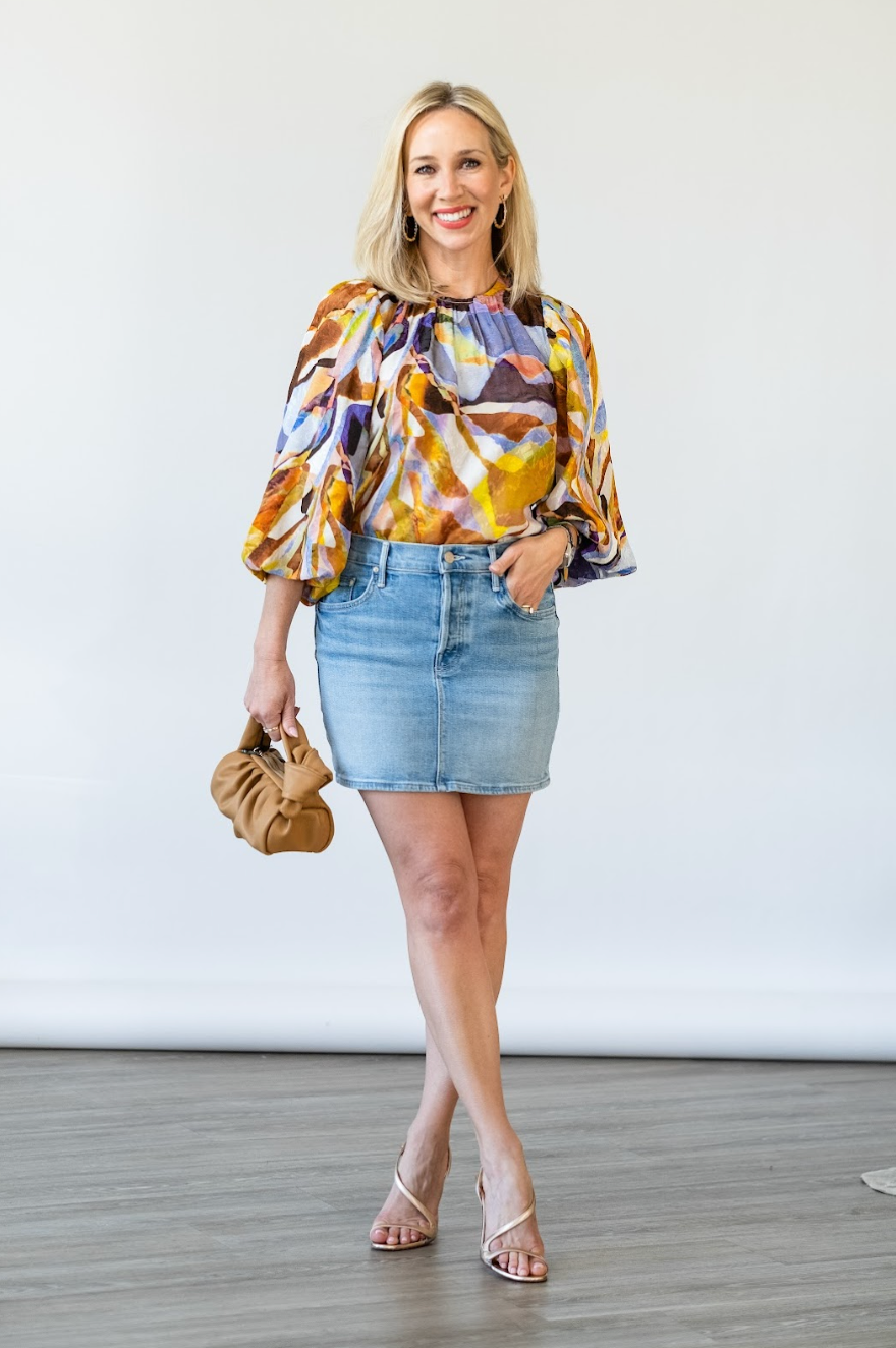 The Vagabond Mini Skirt in Tune In Tune Out - Lukka Boutique