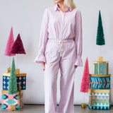 Sybil Shirt in Blush Cherry Stripe