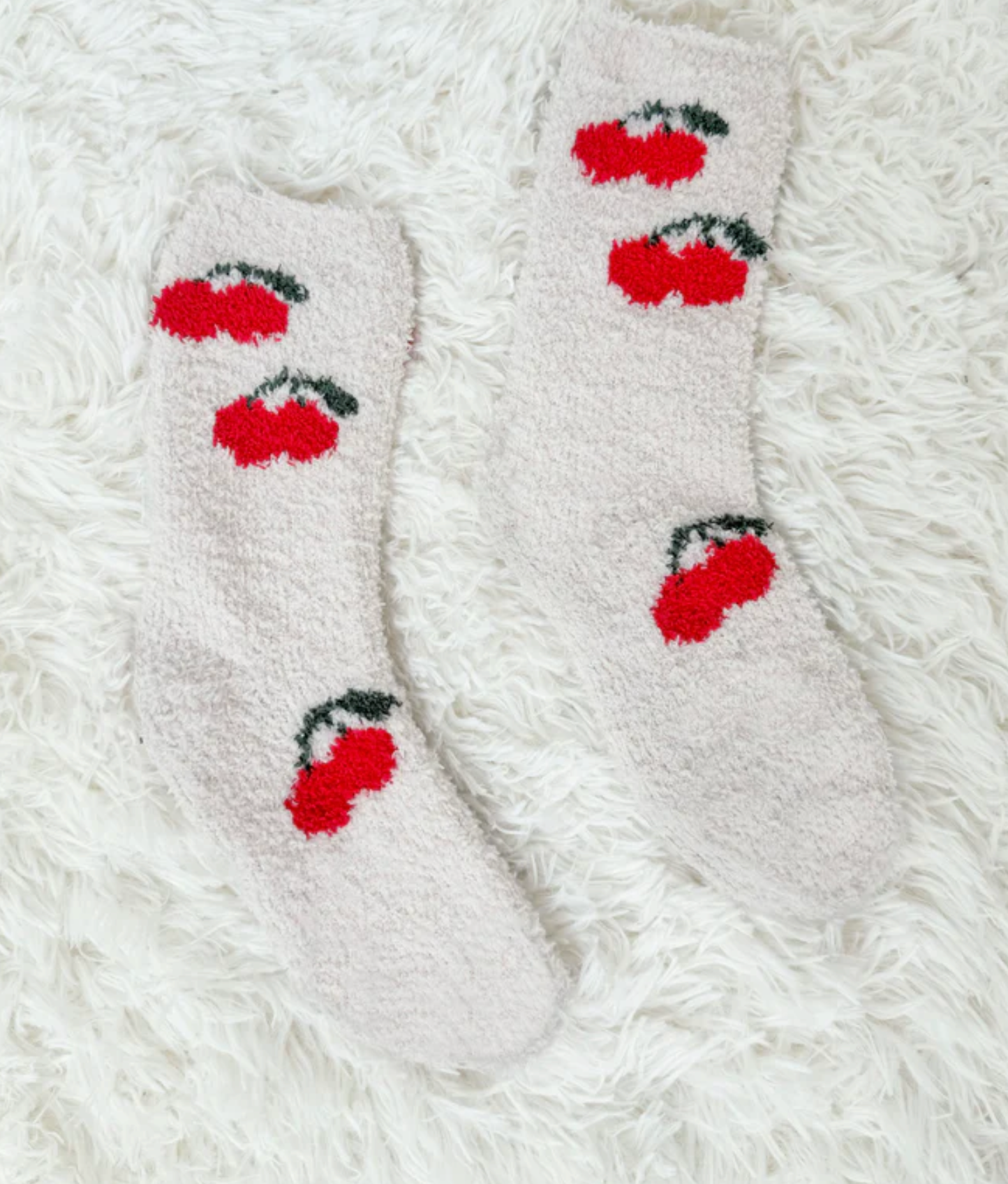 Cozy Socks in Cherries - Lukka Boutique