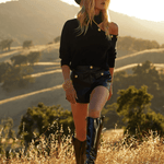 Dionne Faux Leather Short in Black - Lukka Boutique