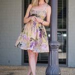 Alba Mini Dress in Wisteria Ginger Root - Lukka Boutique